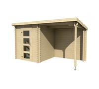 Abri de Jardin en Bois avec Extension Latérale - Lasita JELLE PLUS