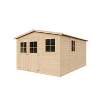 Abri de jardin en bois avec les planchers imprégné - h226x324x416 cm -12 m²