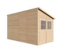Abri de jardin en bois avec paroi latérale plus les planchers imprégné 8 m2