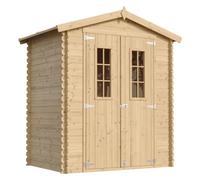 Abri de jardin en bois avec sol traité - l196xl136xh218 cm- 1.98