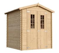 Abri de Jardin en Bois avec Sol TRAITÉ - Stockage extérieur I186xL196xH218 cm/ 2,82 m2 Petit abri à Outils, Local à vélos - TIMBELA M320C+M320G
