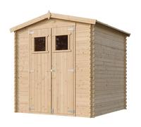 Abri de jardin en bois AVEC SOL TRAITÉ - Stockage extérieur I216xL206xH218 cm/ 3.53 m2 - TIMBELA M343+M343G