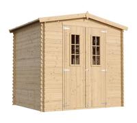 Abri de Jardin en Bois avec Sol TRAITÉ - Stockage extérieur I236xL226xH218 cm/ 4.33 m2 Petit abri à Outils, Local à vélos - TIMBELA M369C+M369G