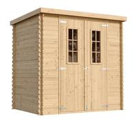 Abri de Jardin en Bois avec Sol TRAITÉ - Stockage extérieur l204xL142xH200cm//2.22m2- Petit abri à Outils, Local à vélos - TIMBELA M311C+M311G