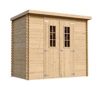 Abri de Jardin en Bois avec Sol TRAITÉ - Stockage extérieur l239xL142xH200cm/2.63 m2 - Petit abri à Outils, Local à vélos - TIMBELA M310C+M310G