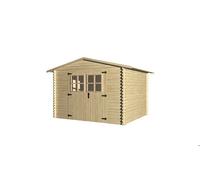 Abri de jardin en bois brut ep 19mm surface utile 7.62m² INT019