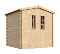 Abri de Jardin en Bois - Stockage extérieur I216xL206xH218 cm/ 3.53 m2 Petit abri à Outils, Local à vélos - Toit imperméable, fenêtres TIMBELA M343C