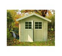 Solid Abri de jardin en bois Lannion 28 mm, 2,98×2,98×2,39 m, 8,88 m² Autoclave vert