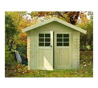 Solid Abri de jardin en bois Lannion 28 mm, 2,98×2,98×2,39 m, 8,88 m² Autoclave vert