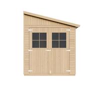 Abri de jardin en bois avec paroi latérale plus les planchers imprégné 8 m2
