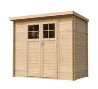 TIMBELA M310F Abri de Jardin en Bois -Porte verrouillable de Haute qualité - Stockage extérieur l239xL144xH200cm/2.63 m2 - Petit abri à Outils, Local à vélos - Toit imperméable, fenêtres