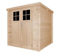 Abri de jardin en bois - TIMBELA M309F+M309G - Avec sol traité - Porte verrouillable de haute qualité