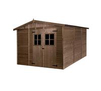 Abri de jardin en bois traité ep 19mm surface utile 8.29m² INT007