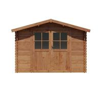 Abri de jardin en bois traité par autoclave 9,91 m² épaisseur 28 mm - HORTUSA