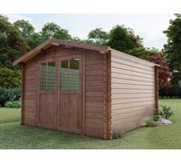 Abri de jardin en bois traité par autoclave 9,91 m² épaisseur 28 mm - HORTUSA