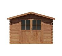 Abri de jardin en bois traité par autoclave 9,91 m² épaisseur 28 mm - HORTUSA