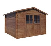 Abri de jardin en bois ""Willow"" - 9,3 m² - 28 mm - Marron