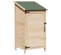 Abri de jardin en épicéa massif 59 x 56 x 113,5 cm et | Toit en asphalte résistant aux UV - Porte volet pour ventilation - Montage facile avec tournevis et perceuse