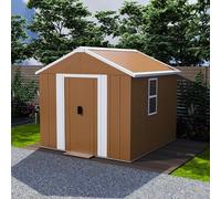 Abri de jardin en métal - 1,8 x 1 m - Résistant aux intempéries - Garage à | Abri de jardin en acier 1,8 x 1 m avec fenêtres et double porte coulissante - Résistant aux intempéries, galvanisé, ventilé