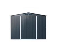 Abri de jardin en métal 4 77 m2 Kit d ancrage inclus anthracite Gris