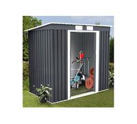 abri de jardin en métal 4.79m² 213x130x173cm avec porte coulissante,2 fenêtres de ventilation