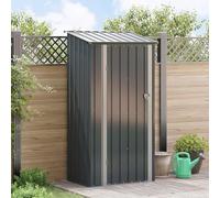 Abri de jardin en métal anthracite 103 x 74 x 200 cm comme abri de jardin avec serrure pour un rangement sûr du métal