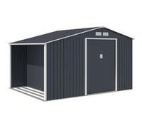 Abri de jardin en métal et abri bûches 8 72 m² 342 255 202 NOVA Kit d ancrage inclu G