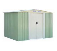 Abri de Jardin en Métal Galvanisé 4,75m² 246,5 x 193 x 175,5cm COSTWAY-2 Porte Coulissante,Bouche d’Aération Panneaux Pré-coupés