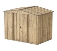 Duramax Abri de jardin métal imitation bois 4,75 m² – kit d'ancrage – épaisseur 0,33 mm