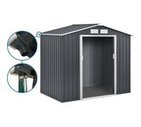 Abri De Jardin En Métal "Vegas" 5.29 M² Avec Gouttière - Gris Gris