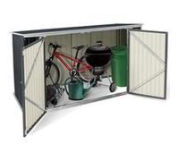 IDMarket Abri de jardin métal verrouillable multi-rangement pour vélos, outils, poubelles