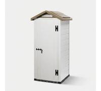 Abri de jardin en PVC avec plancher 96,5 x 96,5 x 203 cm Tuscany 80