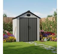 Abri de jardin en résine 2m2, dimensions 1,81 x 1,14 m avec plancher