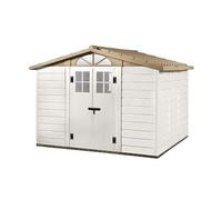 Habrita - Abri de jardin en résine - Toit bi-pente - 22 mm - 261 x 309 cm