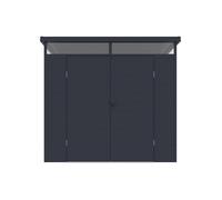 Vente-unique - Abri de Jardin en résine Gris Anthracite 4,57 m² avec Plancher - MINARO