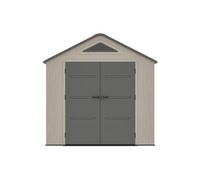Abri de jardin en résine HDPE beige et gris 6,15 m² avec plancher - épaisseur 22 mm - ANTEVA