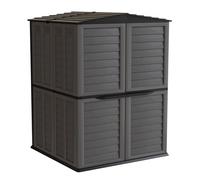 Art Plast - Abri de Jardin Extérieur 5500L Gris Anthracite - Polypropylène 151x208x200 - Cabanon de Jardin Plancher intégré