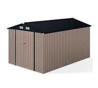 Abri de Jardin Extérieur Acier Galvanisé 7 8 m² 362 x 236 x 197 cm COSTWAY-Portes Verrouillables avec Clés 4 Aérations-Toit Incliné