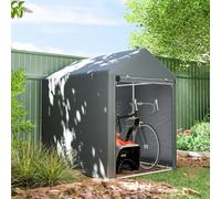 Outsunny Abri de Jardin Tente de Stockage 120x179x165cm Gris Foncé | Tente de Stockage, Porte Enroulable Fermeture Éclair, Garage pour Outils Rangement