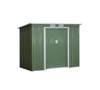 Abri de jardin Fondation incluse 2 portes coulissantes verrouillables 213L x 130l x 173H cm tôle d'acier vert