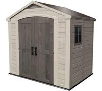 Abri de jardin KETER Factor 4.45, Résine, Marron, 182 x 256.6 x 243 cm