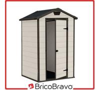 Keter Abri de jardin Manor 4 x 3 m Résine renforcée Avec fenêtre 128 x 94 x 196 cm Beige
