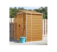 vidaXL Abri de jardin marron clair 191x130x198 cm acier galvanisé 3188275