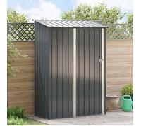 Abri de jardin métal anthracite VIDAXL 140,5 x 74 x 200 cm - résistant aux intempéries, porte verrou