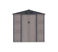 Abri de jardin métal en acier galvanisé effet bois gris 2,79 m² - ADELMO