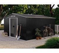 Abri de jardin métal en acier galvanisé gris 12,5 m² - MANSO