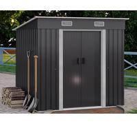 Abri de jardin métal en acier galvanisé gris 2,3 m² - MANSO