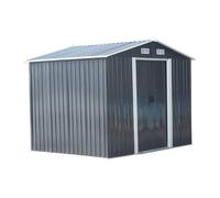 Abri de jardin métal en acier galvanisé gris 5 2 m² - MANSO