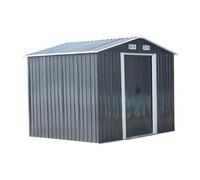 Abri de jardin métal en acier galvanisé gris 5,2 m² - MANSO