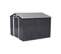 Abri de jardin métal en acier galvanisé gris 6 6 m² - MANSO